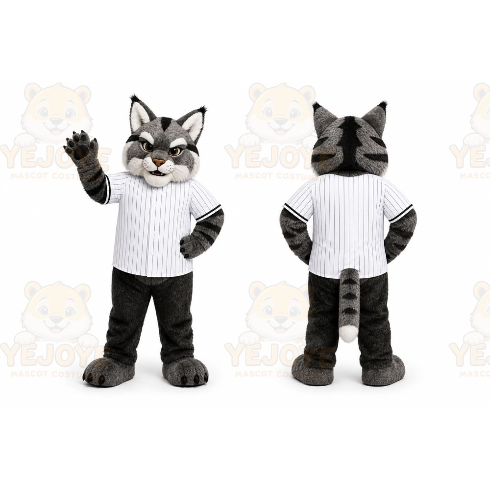Gray Cat Mascot Costume for Events and Promotions