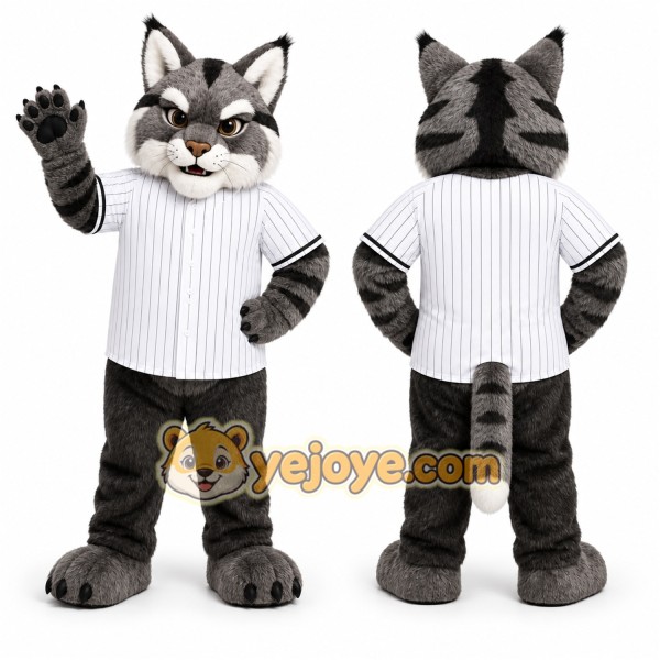 Gray Cat Mascot Costume for Events and Promotions