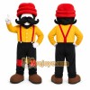 Yellow Man With Mustache And Hat Mascot Costume for Events and Promotions Yellow Man With Mustache And Hat Mascot Costume for Events and Promotions