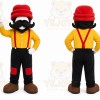 Yellow Man With Mustache And Hat Mascot Costume for Events and Promotions
