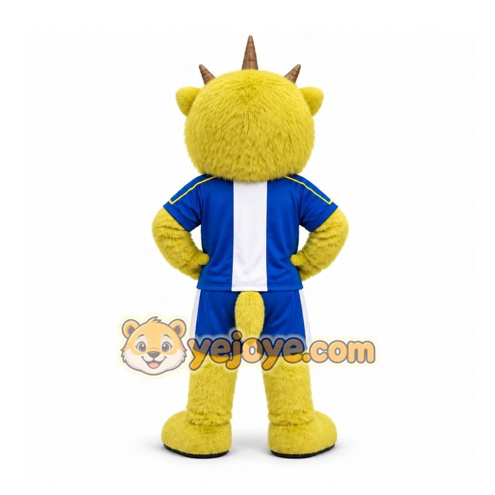 Yellow Lion With Horns Mascot Costume for Events and Promotions Yellow Lion With Horns Mascot Costume for Events and Promotions