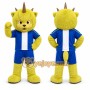 Yellow Lion With Horns Mascot Costume for Events and Promotions