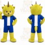 Yellow Lion With Horns Mascot Costume for Events and Promotions