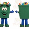 Green Recycling Bin Mascot Costume for Events and Promotions