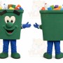 Green Recycling Bin Mascot Costume for Events and Promotions