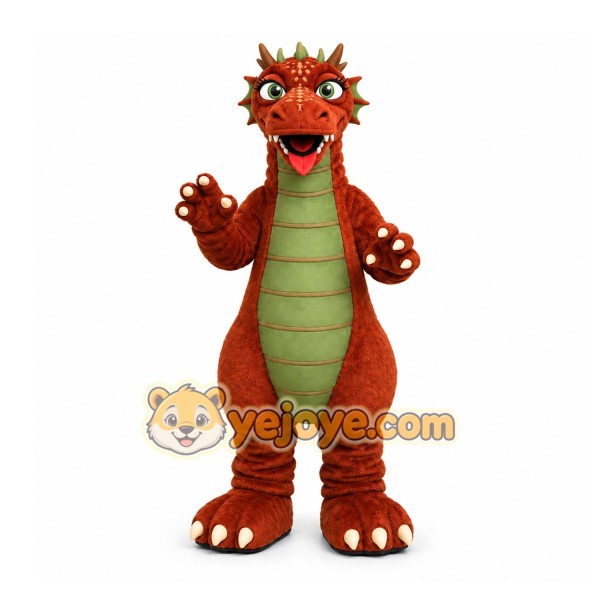 Brown Dragon Mascot Costume for Events and Promotions