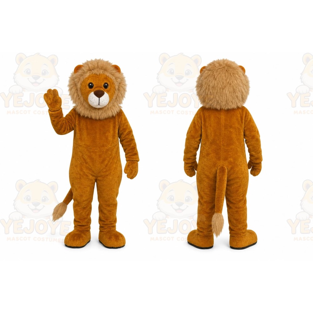 Orange Lion Mascot Costume for Children's Events