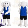 White Elephant Mascot Costume for Sports Events