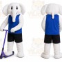 White Elephant Mascot Costume for Sports Events