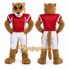 Brown Cougar Mascot Costume for Sports Events Brown Cougar Mascot Costume for Sports Events