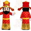 Red Traditional Figure Mascot Costume for Holiday Events