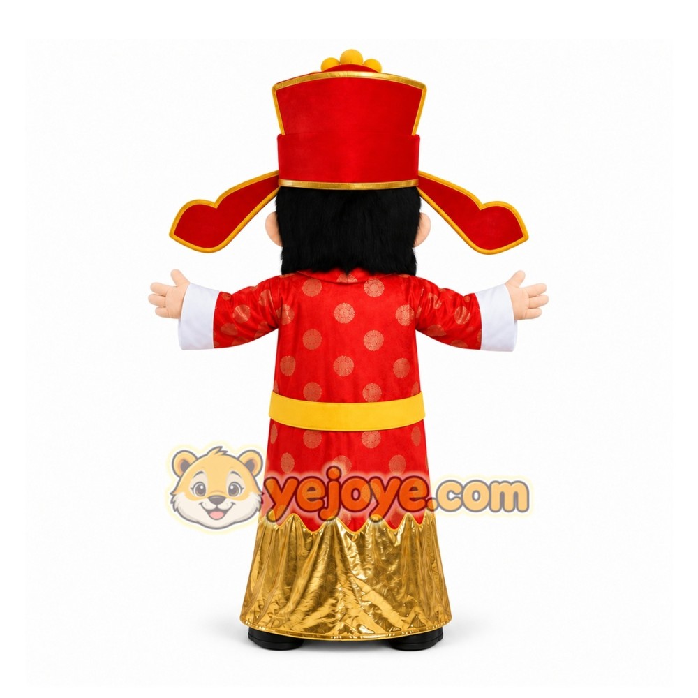 Red Traditional Figure Mascot Costume for Holiday Events Red Traditional Figure Mascot Costume for Holiday Events