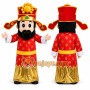 Red Traditional Figure Mascot Costume for Holiday Events