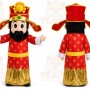 Red Traditional Figure Mascot Costume for Holiday Events