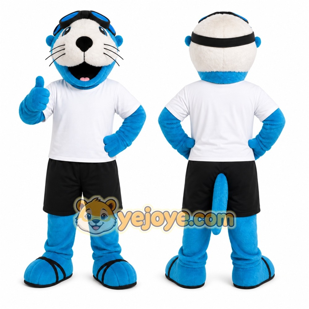 Blue Seal Mascot Costume for Sports Events Blue Seal Mascot Costume for Sports Events