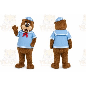 Brown Bear Mascot Costume for Restaurant Promotions