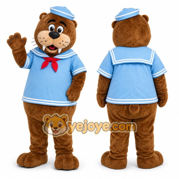 Brown Bear Mascot Costume for Restaurant Promotions