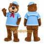 Brown Bear Mascot Costume for Restaurant Promotions