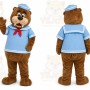 Brown Bear Mascot Costume for Restaurant Promotions