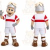 White Roman Soldier Mascot Costume for Sports Events