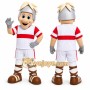 White Roman Soldier Mascot Costume for Sports Events