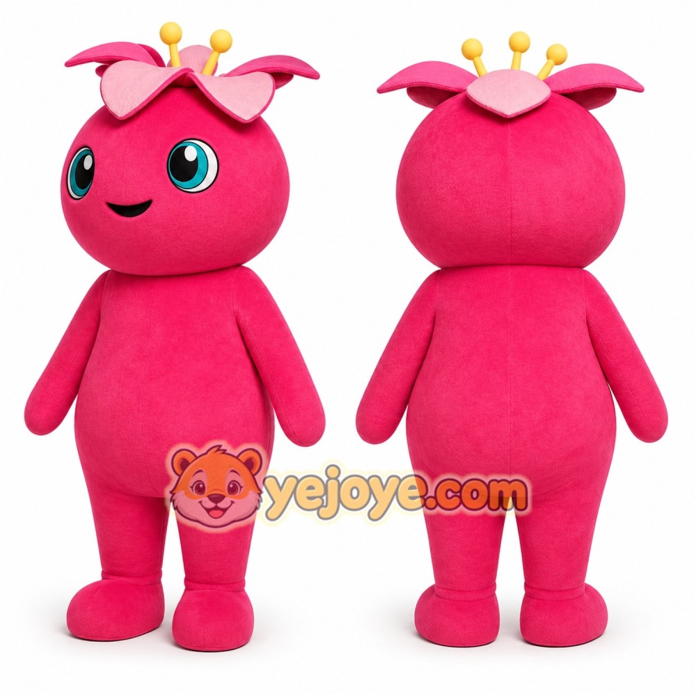 Pink Flower Creature Mascot Costume for Children's Events