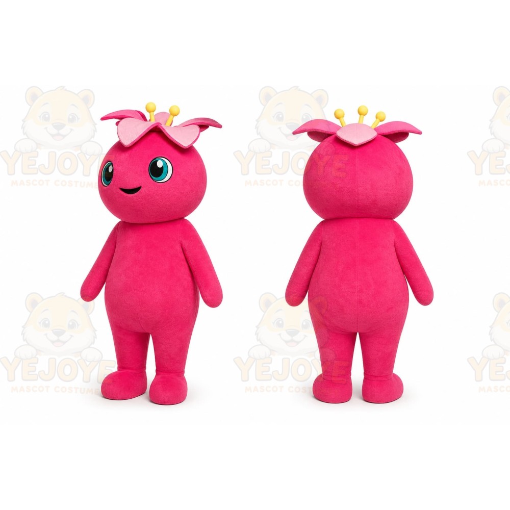 Pink Flower Creature Mascot Costume for Children's Events