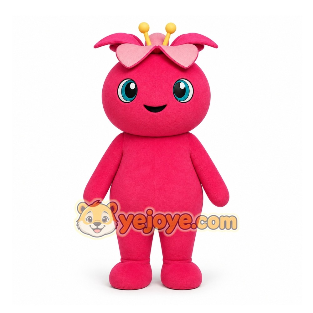 Pink Flower Creature Mascot Costume for Children's Events