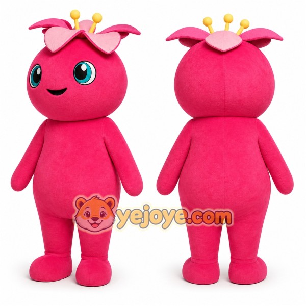 Pink Flower Creature Mascot Costume for Children's Events