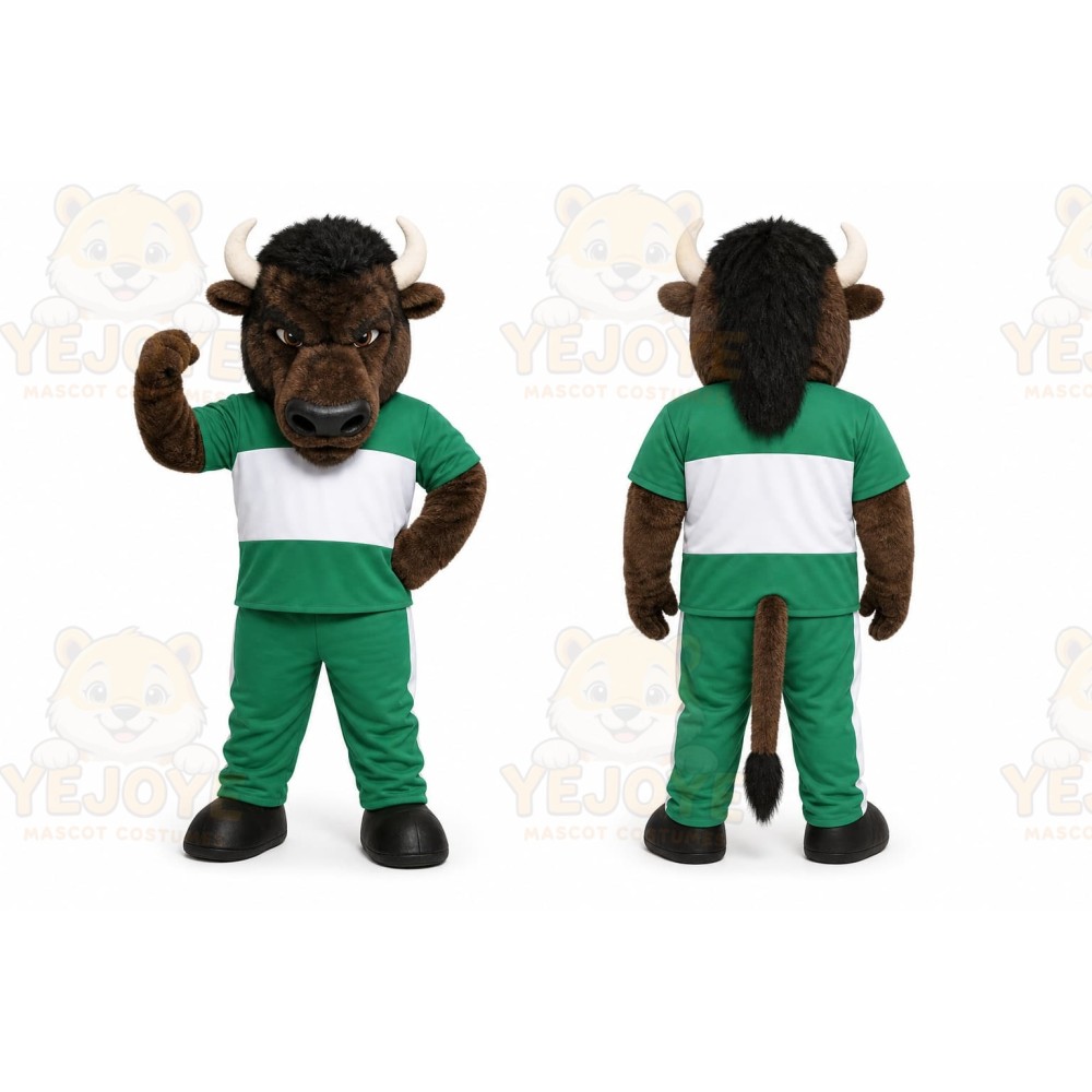 Brown Bull Mascot Costume for Sports Events