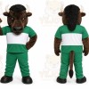 Brown Bull Mascot Costume for Sports Events