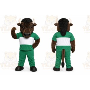 Brown Bull Mascot Costume for Sports Events