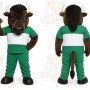 Brown Bull Mascot Costume for Sports Events