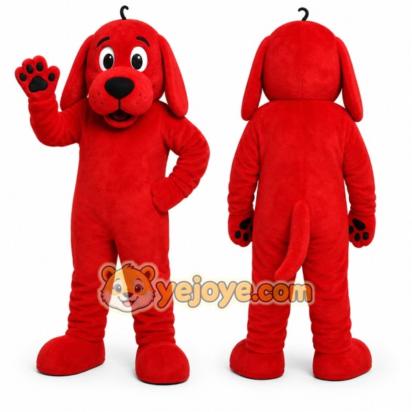 Red Dog Mascot Costume for Children's Events