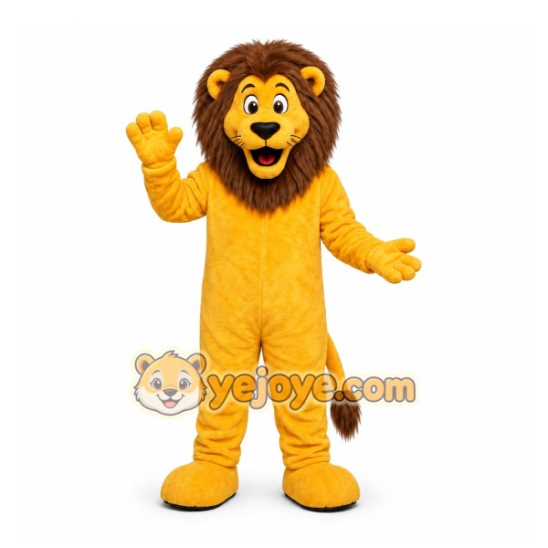 Yellow Lion Mascot Costume for Children's Events