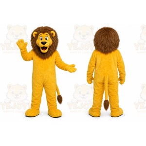 Yellow Lion Mascot Costume for Children's Events