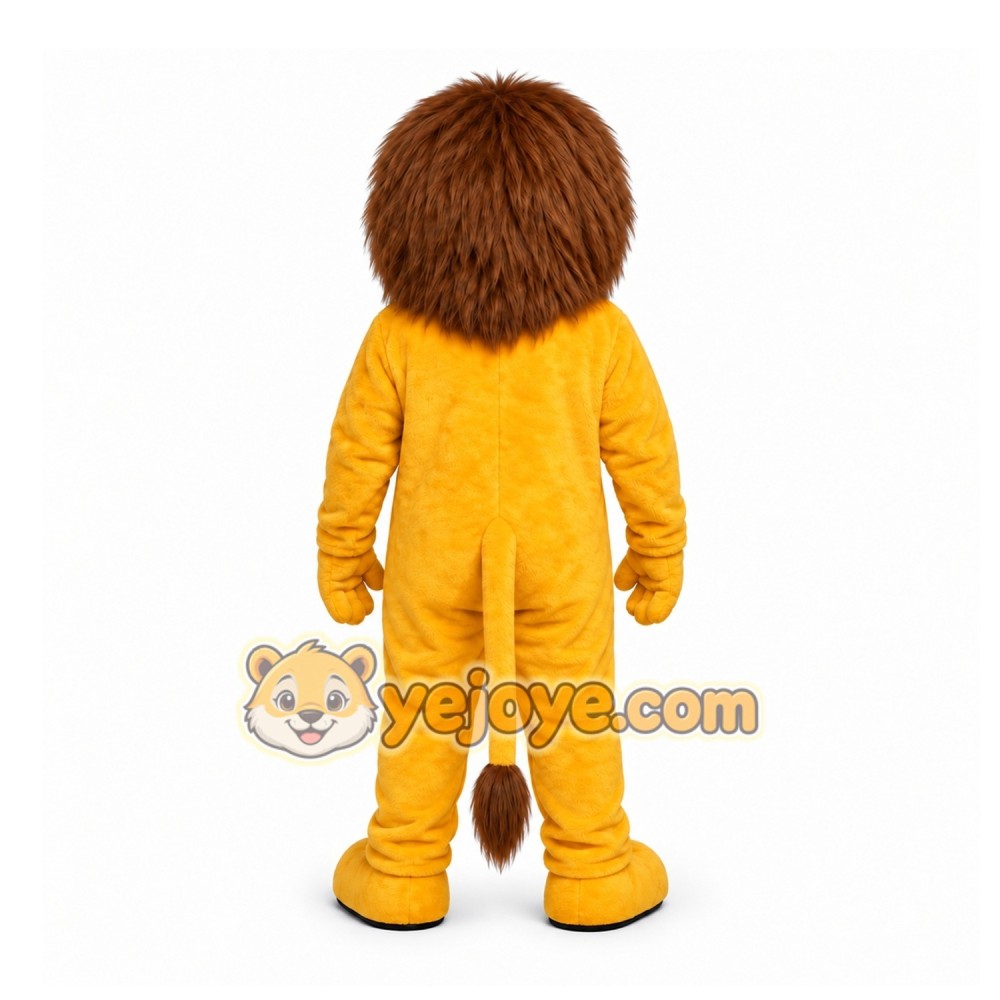 Yellow Lion Mascot Costume for Children's Events