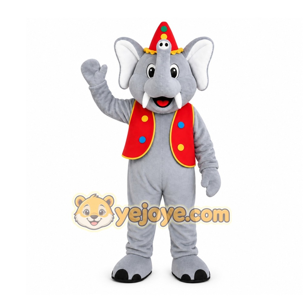 Gray Elephant Mascot Costume for Children's Events Gray Elephant Mascot Costume for Children's Events