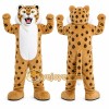 Tan Leopard Mascot Costume for Sports Events