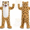 Tan Leopard Mascot Costume for Sports Events