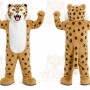 Tan Leopard Mascot Costume for Sports Events