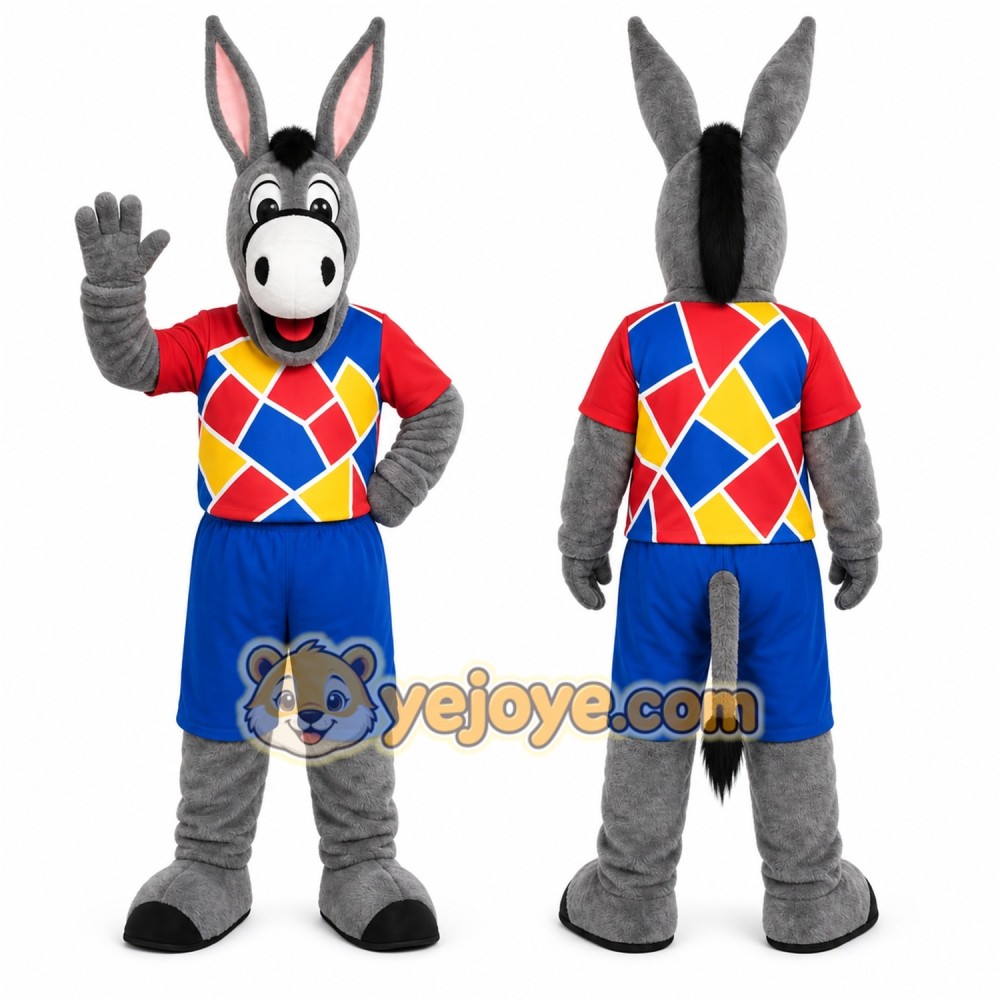 Gray Donkey Mascot Costume for Events and Promotions Gray Donkey Mascot Costume for Events and Promotions