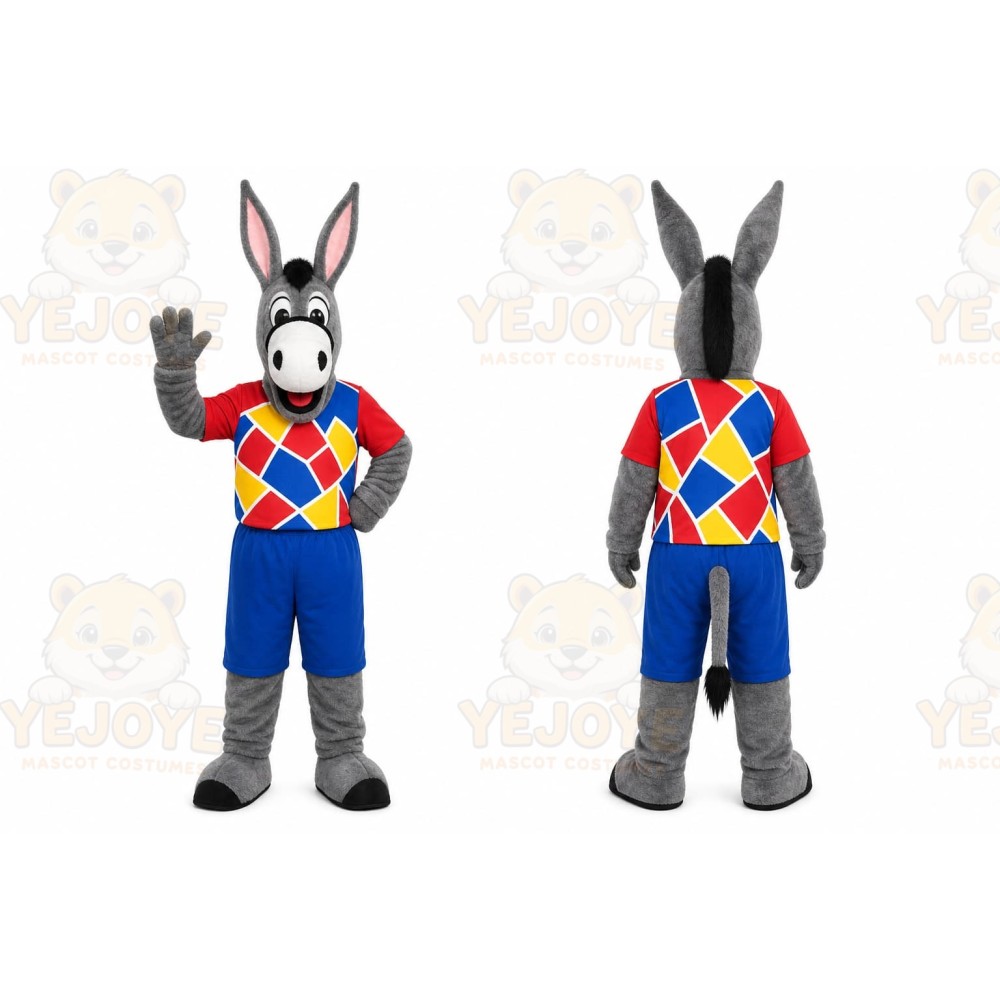 Gray Donkey Mascot Costume for Events and Promotions