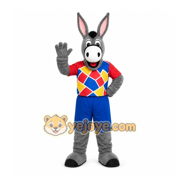 Gray Donkey Mascot Costume for Events and Promotions