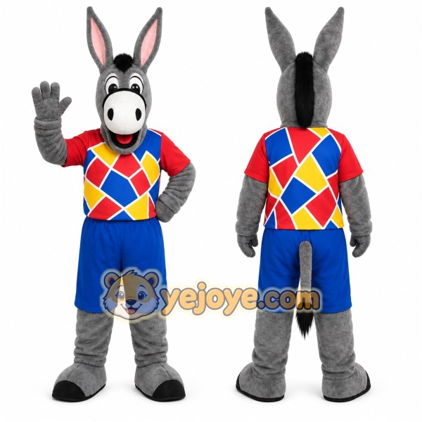 Gray Donkey Mascot Costume for Events and Promotions