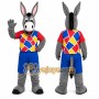 Gray Donkey Mascot Costume for Events and Promotions