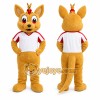 Tan Kangaroo Mascot Costume for Sports Events