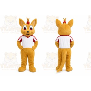 Tan Kangaroo Mascot Costume for Sports Events