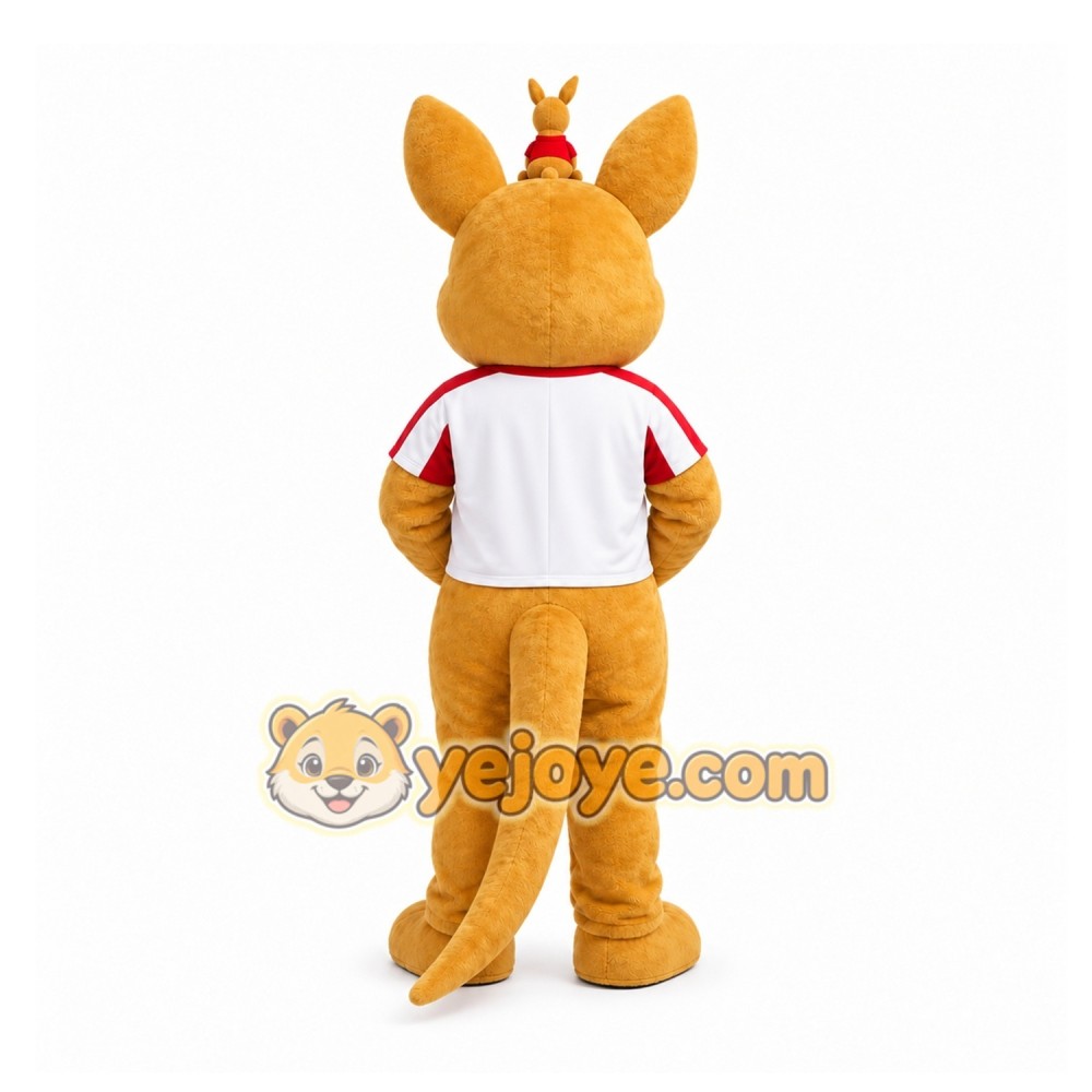 Tan Kangaroo Mascot Costume for Sports Events Tan Kangaroo Mascot Costume for Sports Events