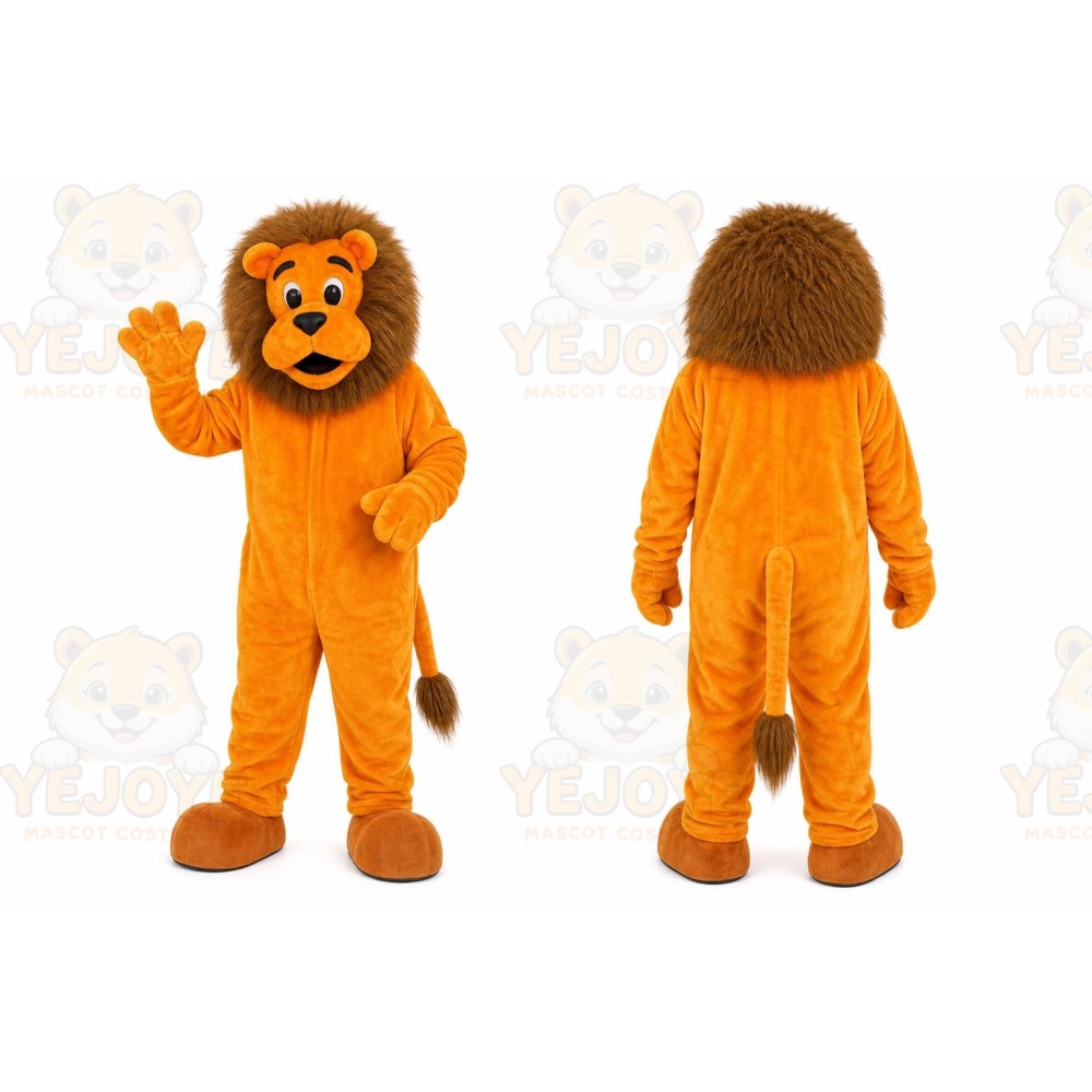 Orange Lion Mascot Costume for Children's Events